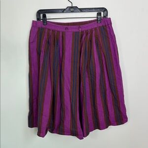 SALE! CHAUS vintage Striped Purple and Brown Women's Skirt size 12